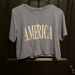 Etsy cropped AMERICA shirt